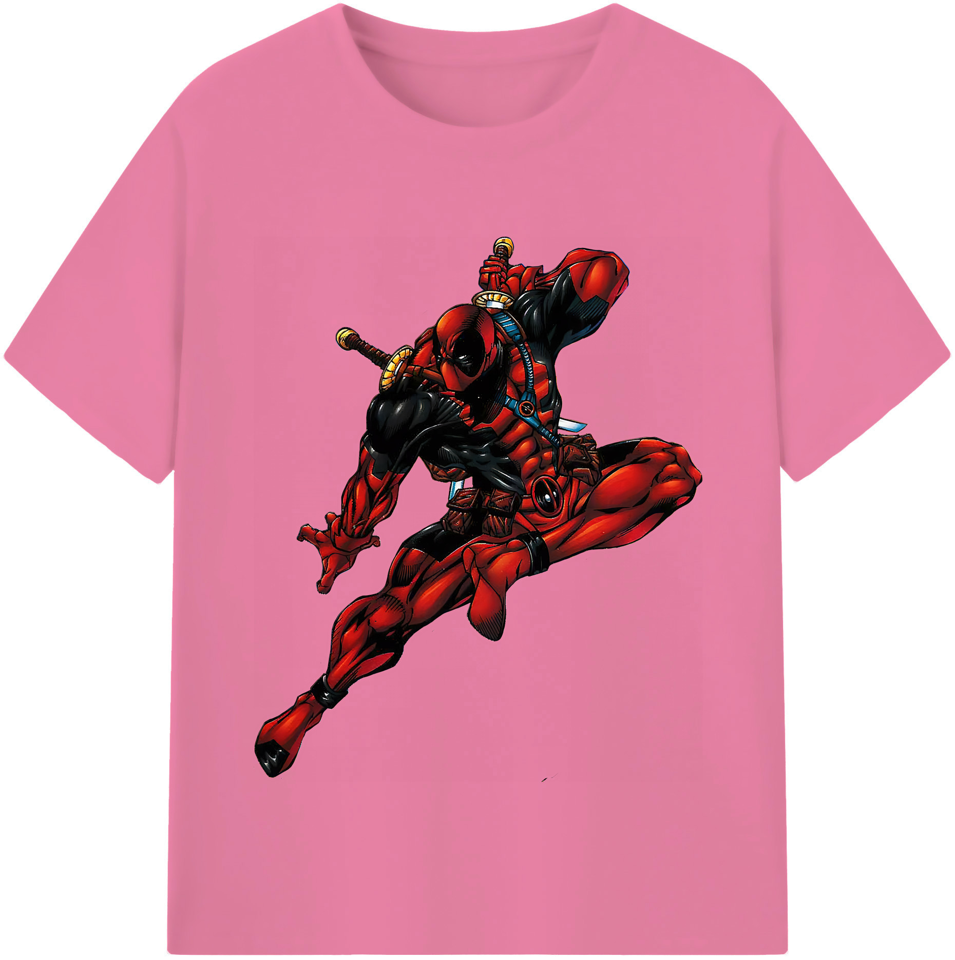 （画像用） Deadpool デッドプール 綿100％半袖Tシャツ（フロントプリント）